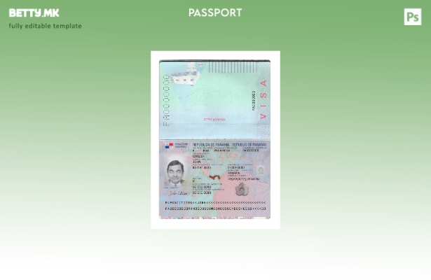 модерен стил Панамски пасош нов сегашен шаблон